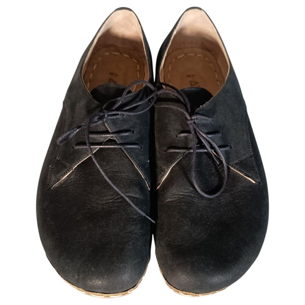 Atlantis Handmade Barefoot Casual Shoes Men's 11 Black Leather Lace up - Picture 5 of 11